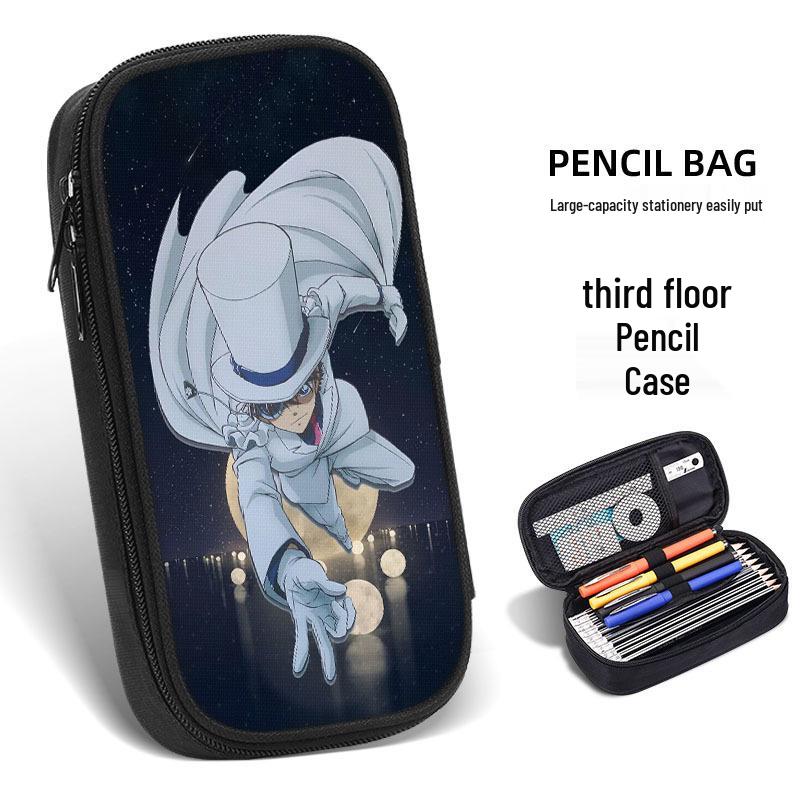 Detektiv Conan Kaito Kid Federmäppchen, Schulbedarf für Kinder, Jungen & Mädchen