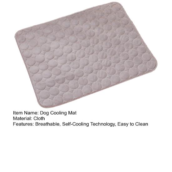 Dog Cooling Mat, Self-Cooling Summer Pet Mat, Breathable Ice Silk Cooling Pad, Washable Portable Self-Cooling Mat for Large Small Dogs Cats