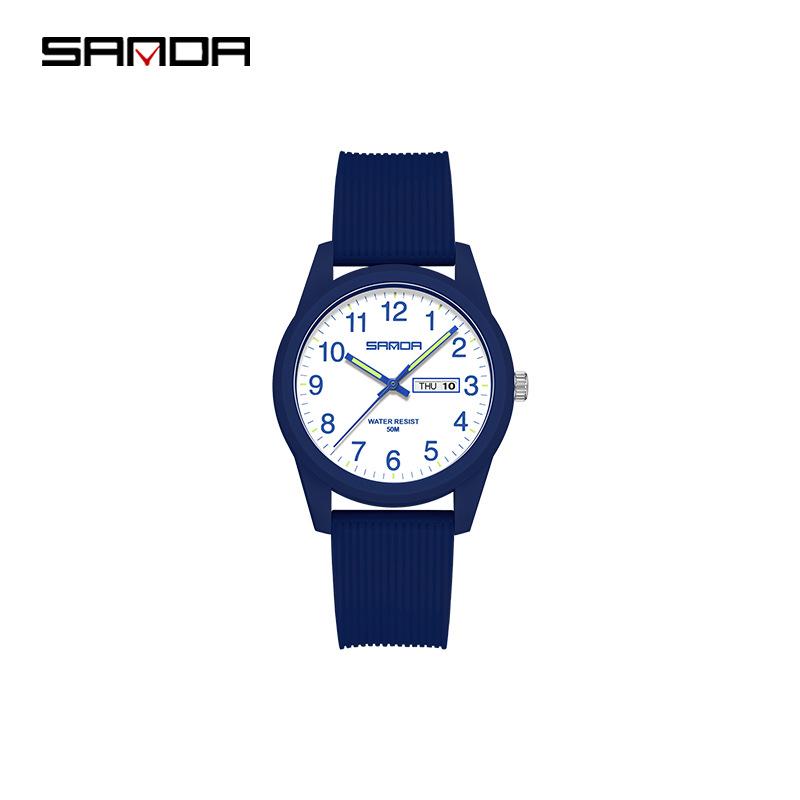 Sanda Creative Calendar Wristwatch for Students – Versatile Fashion Dial for Men & Women
