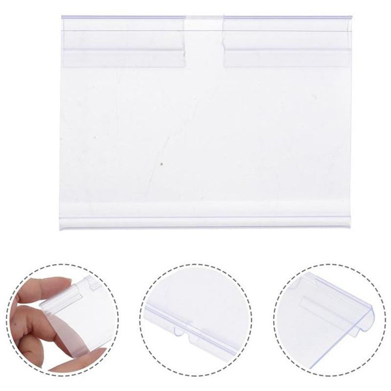 10Pcs Plastic Sign Label Holder Wire Shelf Retail Price Tag Label Holder Stand