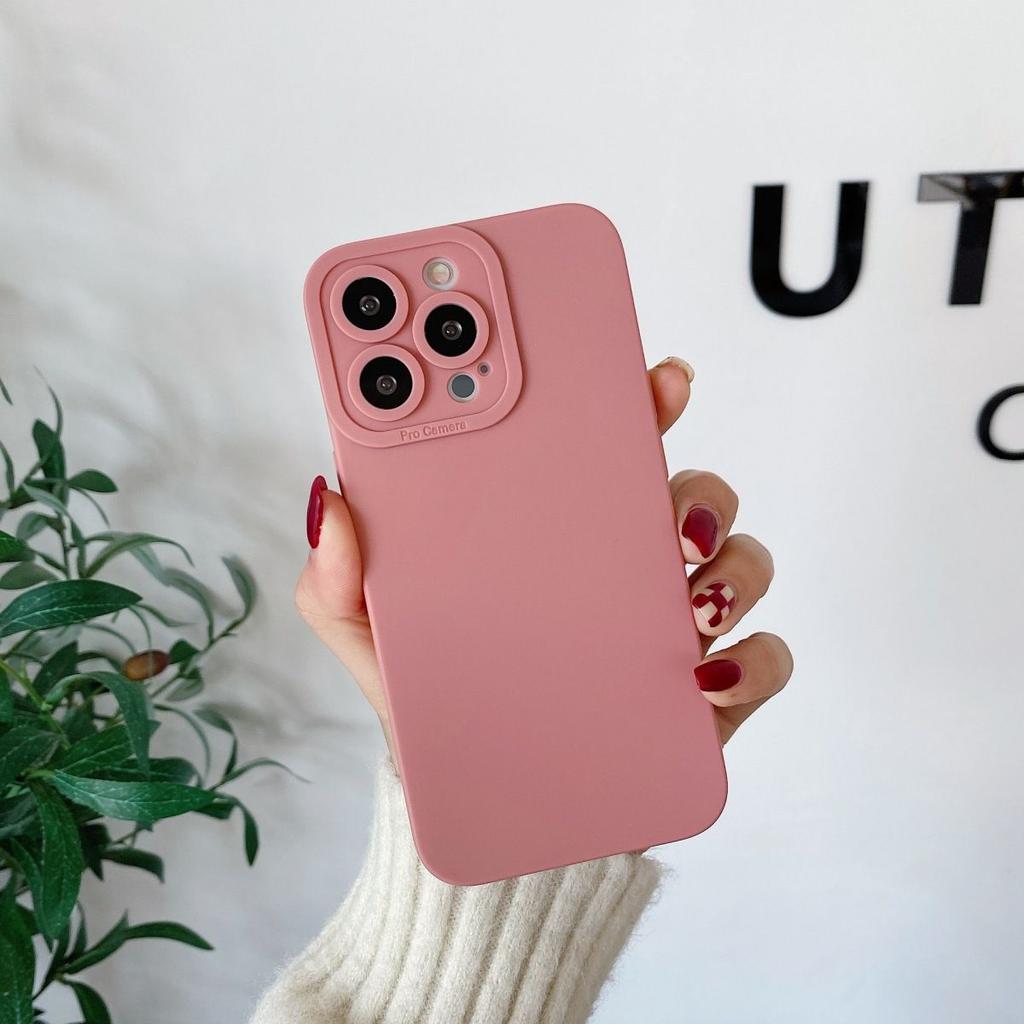 Luxury Black Shockproof Silicone TPU Phone Case For iPhone 16 15 14 13 12 Pro 11 Pro Max X Xs XR 7 8 Plus Protect Lens Cover