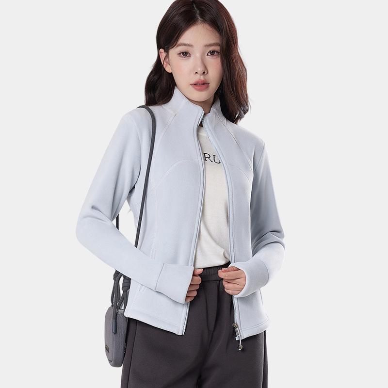 

Stand Collar Slim Coat Jacket Windbreaker Sweatshirt Top S синий