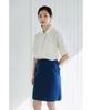Cotton Bell Midi Side Belt Skirt - Navy