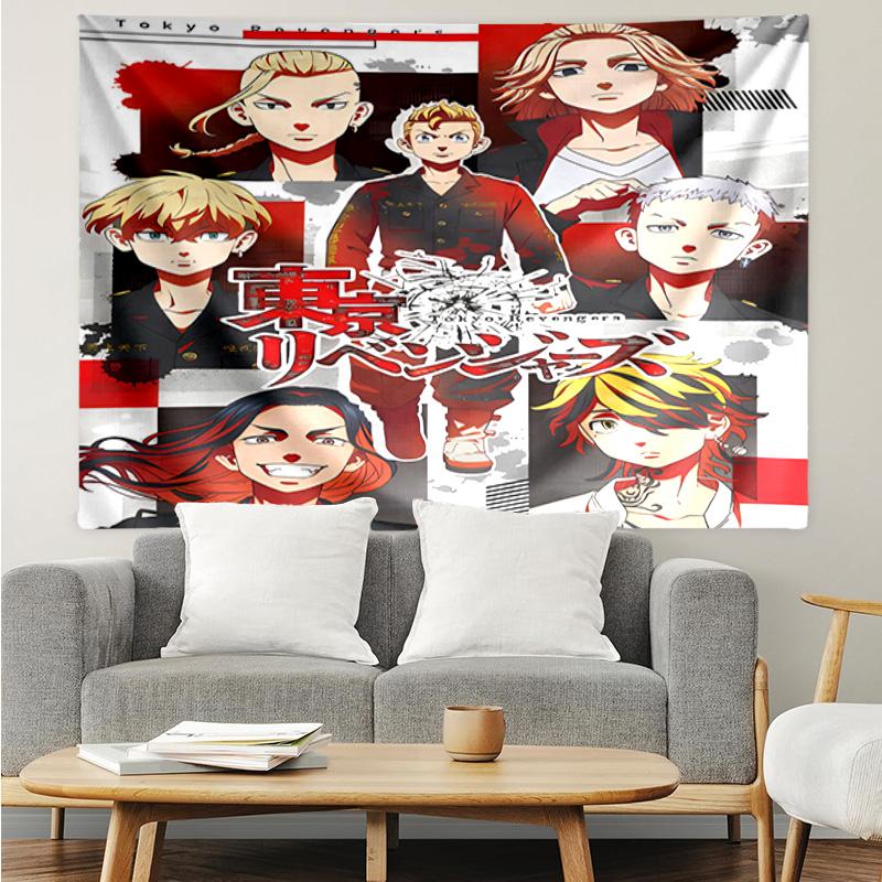 1PC Tokyo anime K-pop music group Tapestry Accessories for Bedroom,Livingroom, dormitory Room Wall Decor Fan Birthday Gifts