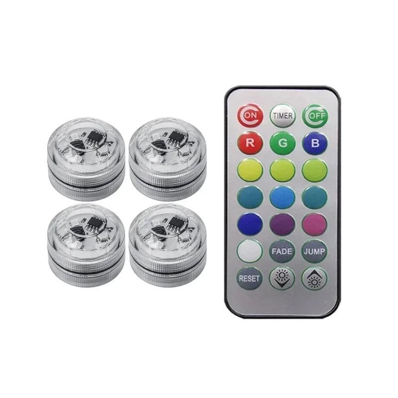 Wireless LED Car Interior Ambient Light Remote Control 13 Colors Diamond Diving Light Auto Roof Foot Atmosphere Lamp Decoration