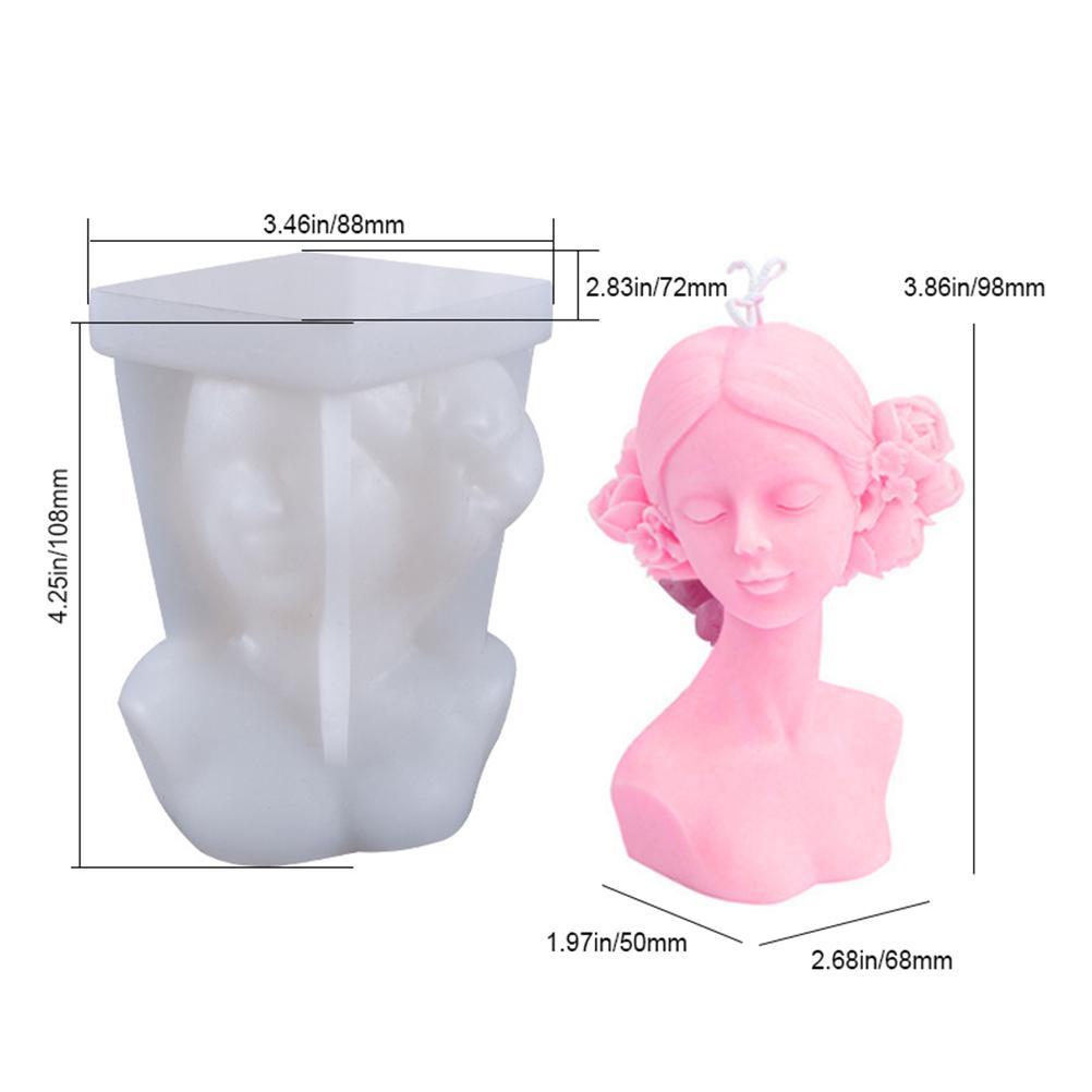 DIY Silicone Candle Mold 3D Silicone Casting Candle Mould Candle Making Mould Lady Body Shape