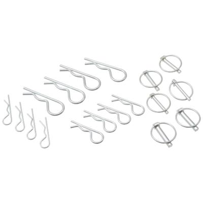 Snap and Spring Pins Set, Galvanized Steel, 23485