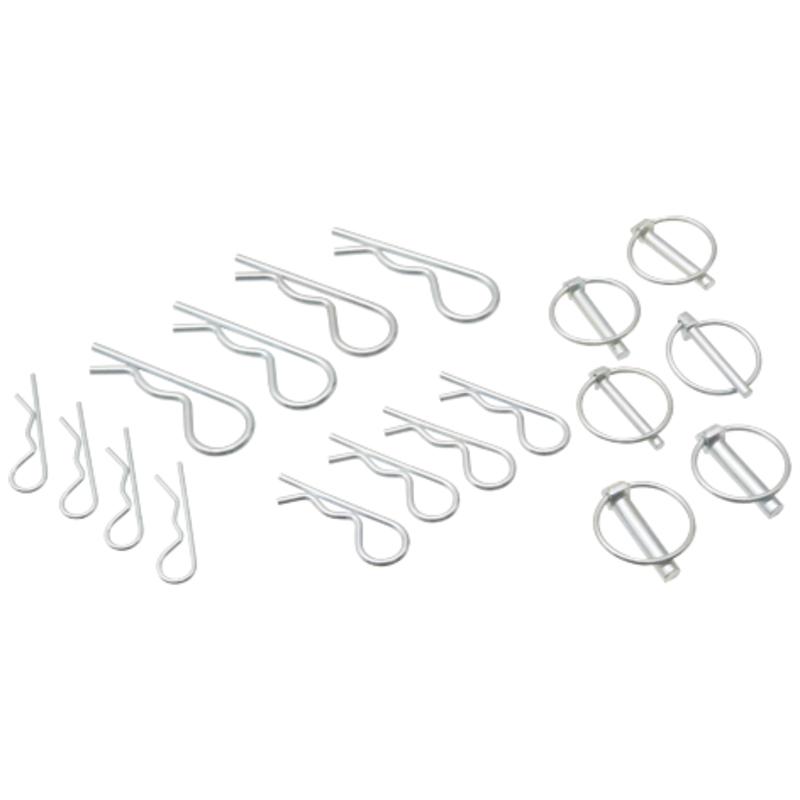 Snap and Spring Pins Set, Galvanized Steel, 23485