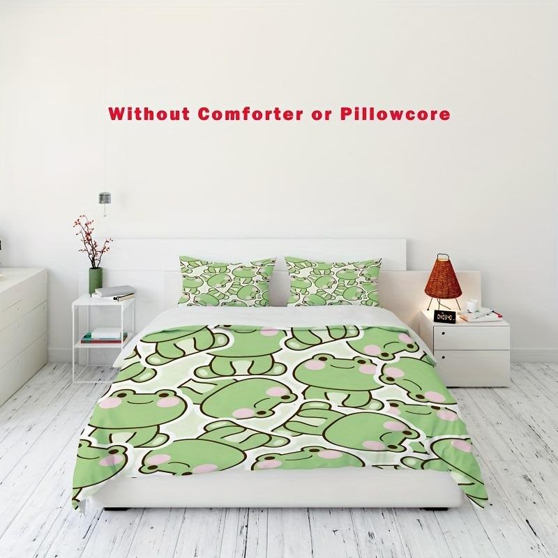 Frog Soft Comfortable Quilt Cute Animal Three-Piece Full Size Children Male Female Adult