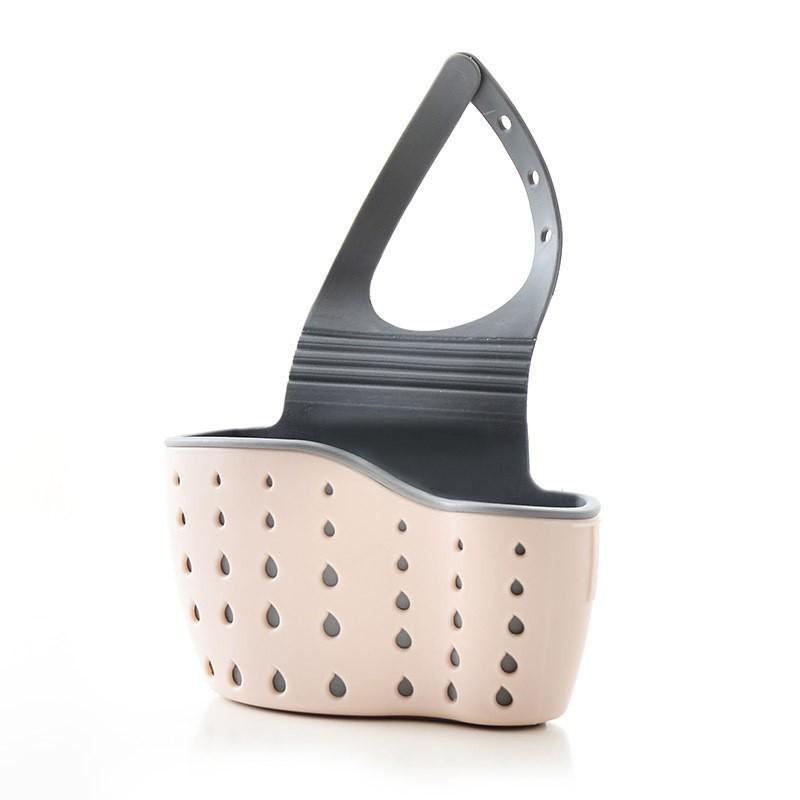 Comodo Ripiano da Lavello con Ventosa Porta Sapone Spugna Scolapiatti Cestino Portaoggetti Sospeso con Ventosa da Cucina