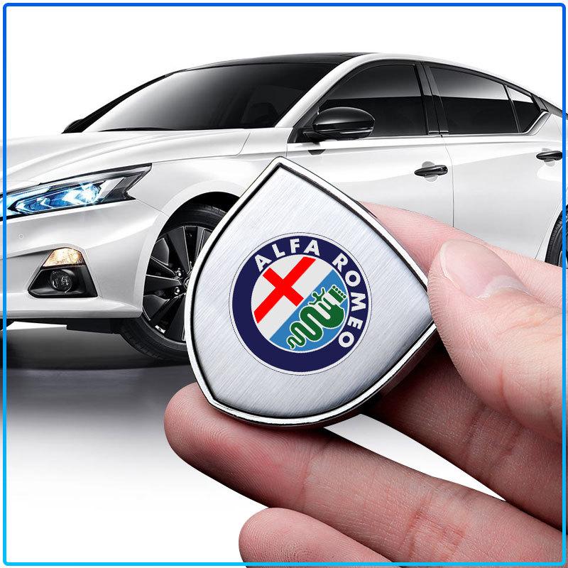 1Pcs 3D Metal Auto Door Shield Emblem Car Body Badge Sticker Styling For Alfa Romeo 147 159 Giulietta Giulia Mito Spider Alpha Nheadrest