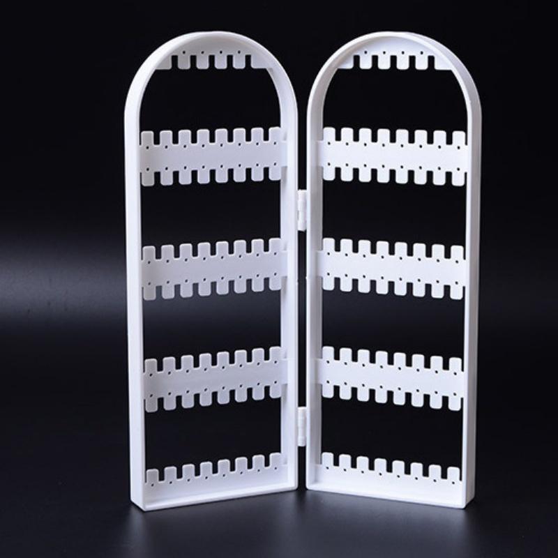 Stojak ekspozycyjny na biżuterię Naszyjniki Pierścionki Plastikowy Składany Uchwyt Duża Pojemność Wieszak do Przechowywania Bransoletek z Otworami na Kolczyki Sztyfty
