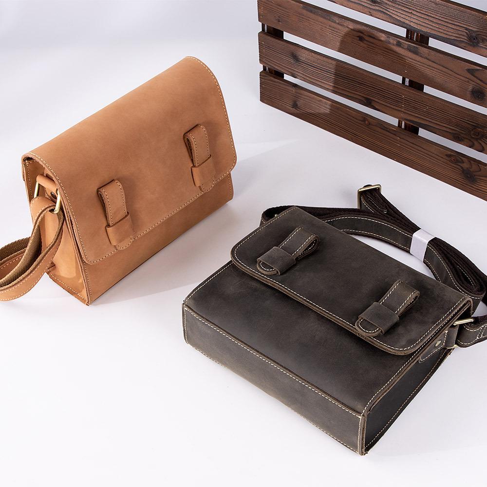 2025 Ladies Genuine Leather Large Capacity Shoulder Messenger & Cosmetic Bag