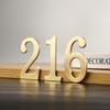 Golden Metal Door Number with Magnets 7*4cm House Number Apartment Door Number for Outdoor Hotel Home Mailbox Label