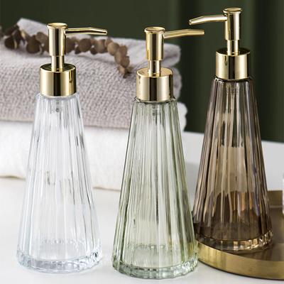 Lotionsflasche Luxus Seifenspender 300ML Nachfüllbar Flüssig Glas Schirmförmig Duschgel Flasche Flüssigkeit für Hotel Badezimmer
