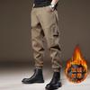 Winter Velvet Overalls Men's Loose Large Size Tied Feet Casual Wear-resistant Trend Versatile Pocket Pants