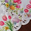 Little Chick Easter Table Flag Tulip Flower Anti Slip Rabbit Dining Table Cloth Oil-resistant Waterproof Easter Table Runner