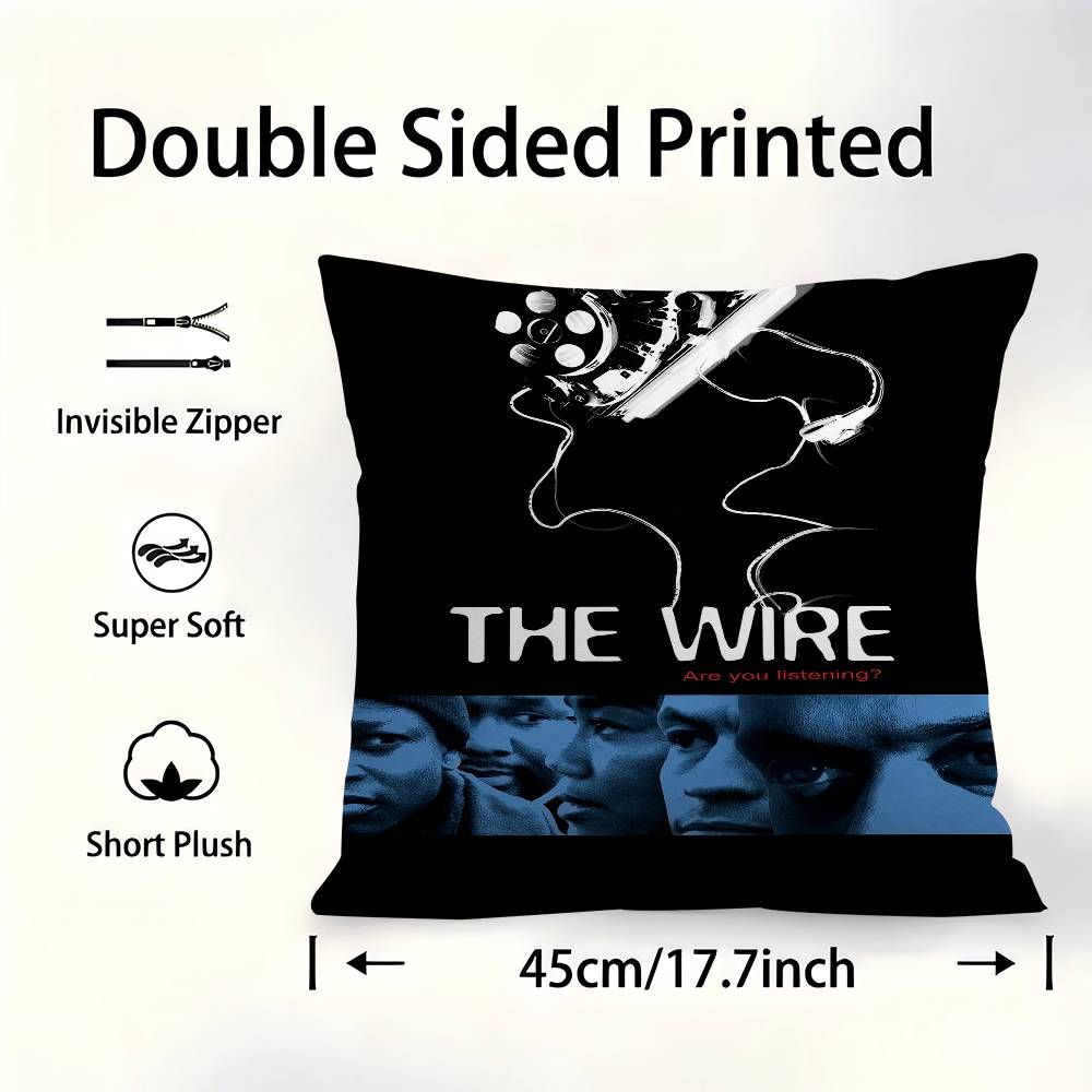 The Wire Movie Pillowcase Toon Gift Cushion Cover Bedroom Home Sofa Chair Seat Decor Pillow Case