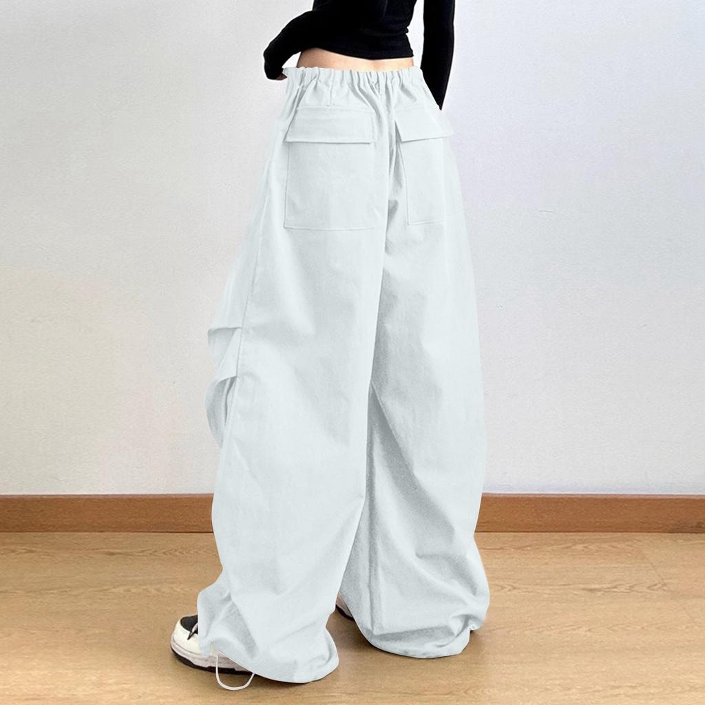 Women's High Waist Hanging Straight Leg Wide Leg Solid Color Workwear Pants