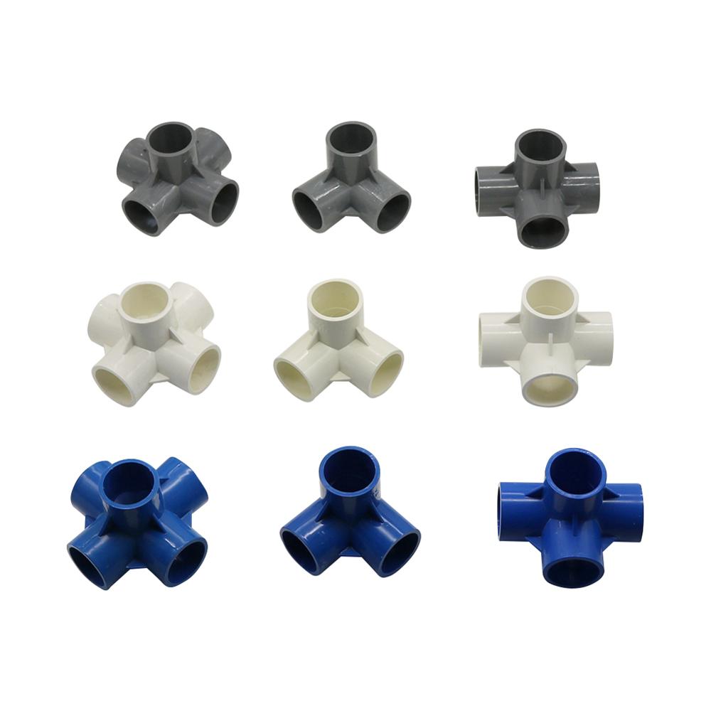 PVC Three-dimensional 3 Way 4 Way 5 Way Water Pipe Connector 32mm Inner Diameter PVC Pipe Fittings Irrigation Coupling Adapter