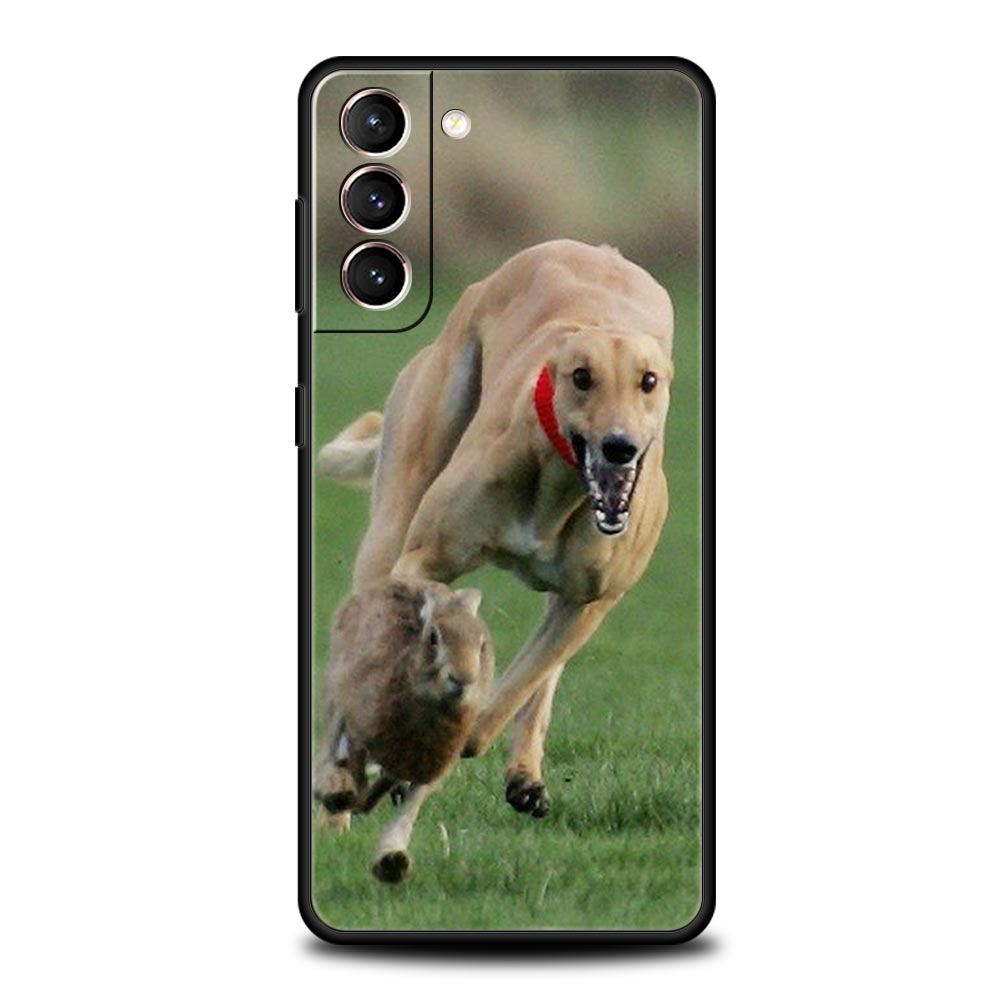 Galgo Greyhound Dog Phone Case For Samsung Galaxy S26 Ultra S25 Plus S24 FE S23 S22 5G S21 S20 Cover Black Soft