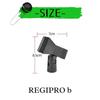 RegiPro B Clip-on Microphone Holder, Set of 2, with 38 To 58 Screw Adapter, Black