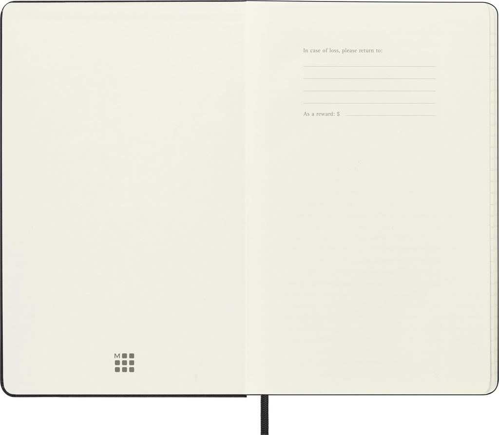 Moleskine 2025 Planner, July Start, 18-Month Weekly Horizontal Diary, Large Size (13cm X 21cm), Hardcover, Black, DHB18WH3Y26