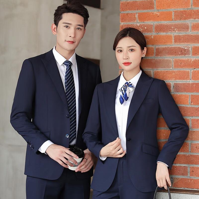 

YILITON Men s 70% Wool Sapphire Blue Business Suit 54D