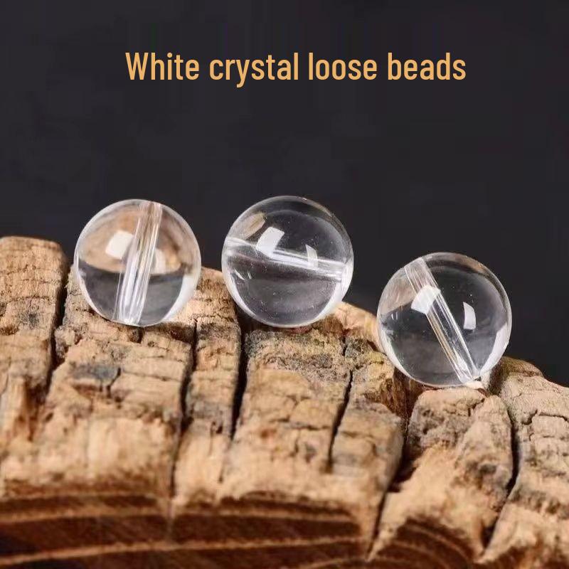 8A Natural White Crystal Round Beads for DIY Jewelry and Bracelets