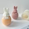 Rabbit Candle Mold Easter Egg Silicone Mold for Making Candle Soap Plaster Ornaments Easter Party Decorations Chocolate