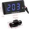 Motorbike Water Temperature Gauge Motorcycle Digital LCD Gauge Ultra Thin DC 12V 18mm Sensor Adapter Universal Fit for Most Motorbikes (Blue)