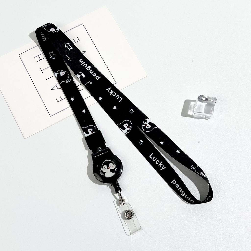 Cartoon Teleskopische Leichtziehbare Schnalle Lanyard Studenten Anti-Verlust Kartenhalter Halsband Langes Seil Arbeits Namensschild Namensschild Lanyard