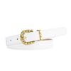 Slub Gold Buckle PU Firming PU Belt Slim Windbreaker Jeans Outer Waist Belt