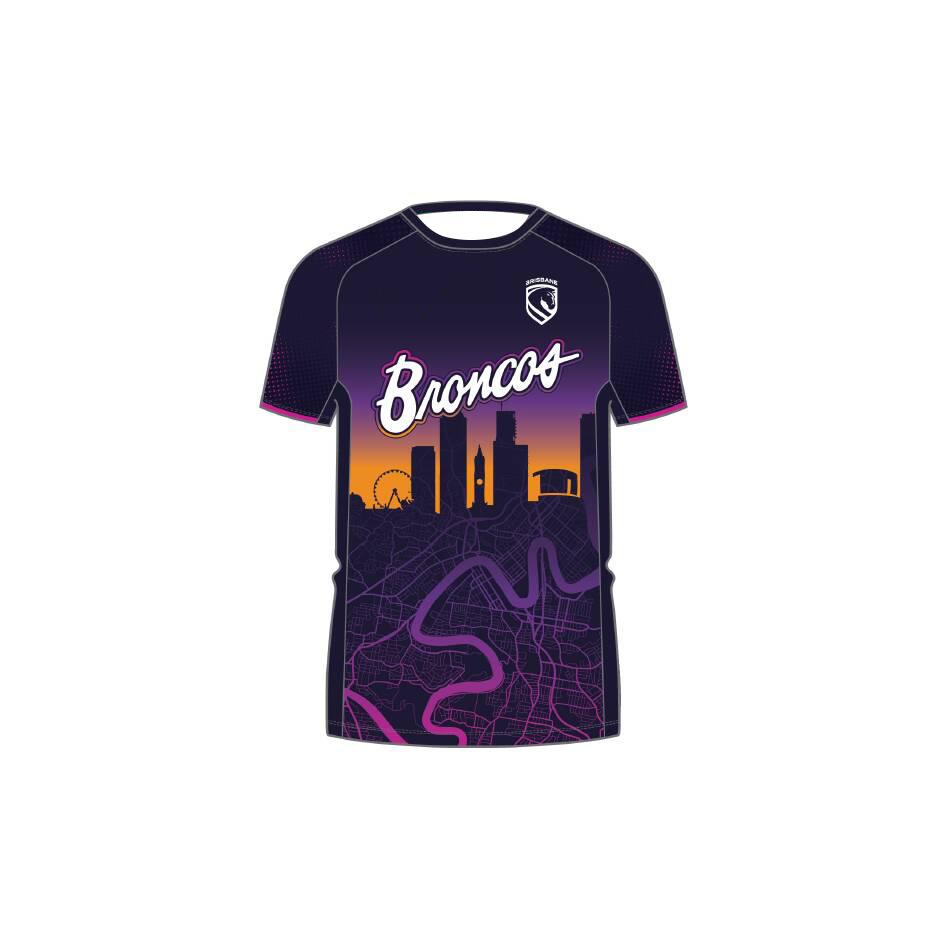 Hot Selling 2026 Brisbane Broncos 2026 Men s Rugby Pre-Season Sprint T-Shirt, NRL City Print Short-Sleeve, Breathable and Quick-Drying S