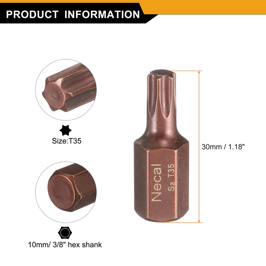 T20 T25 T27 T30 T35 T40 T45 T50 T55 M5 M6 M8 M10 M12 Torx Screwdriver Bit Hex Shank 30mm S2 Steel Security Tamper Proof Head Bit