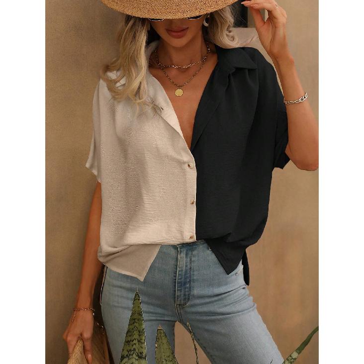 Travel New Women'S Retro Printed Shirt Casual Spring And Summer Breathable Cool Sexy Daily Date Short Sleeved T-Shirt Top