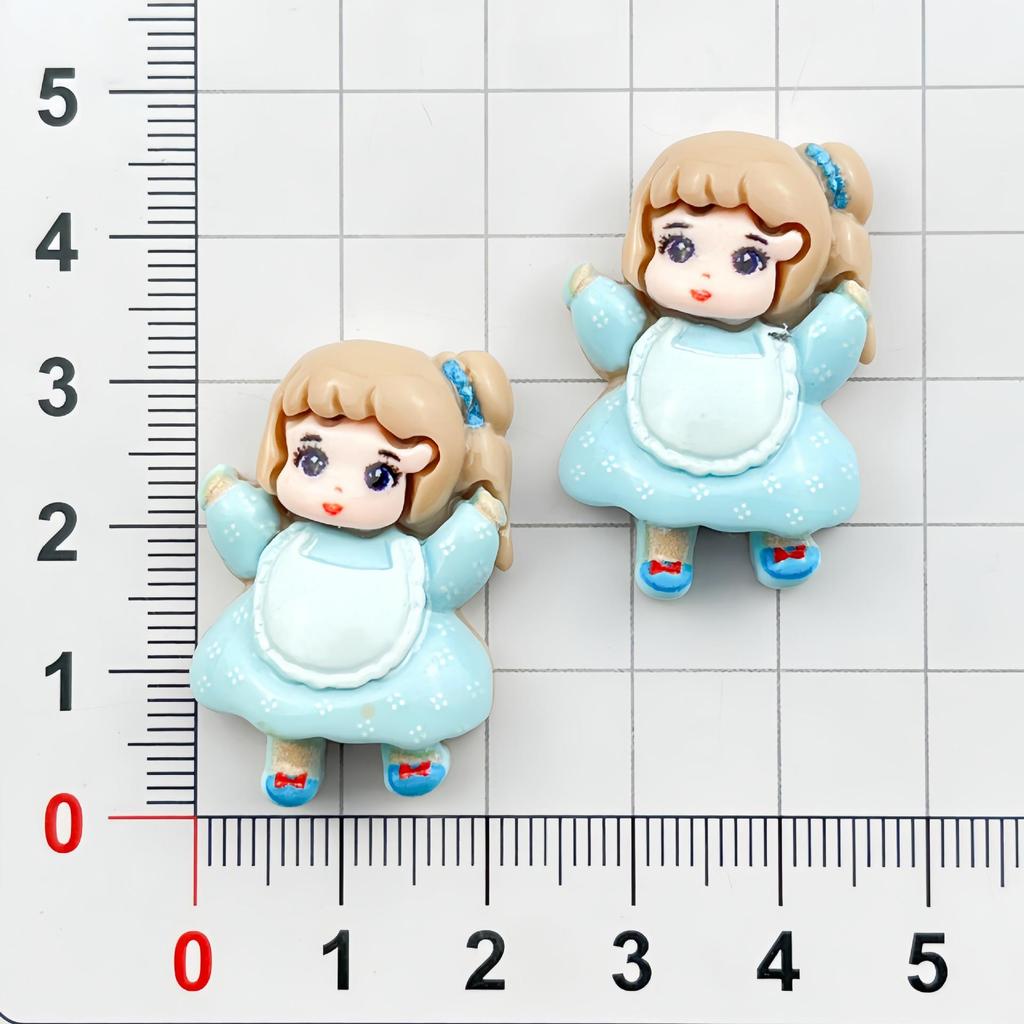 Trendy DIY Resin Girl Charms: Cute Phone Case, Hair Clip, Water Bottle, and Crocs Shoe Accessories