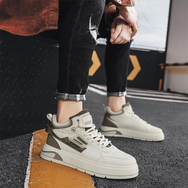 Ny mote Høst Og Vinter Høytopp for menn Martin Boots Studenter Mann Gutter Trending Soft Sole Arbeidssko Arbeidsbeskyttelse Martin Sneakers