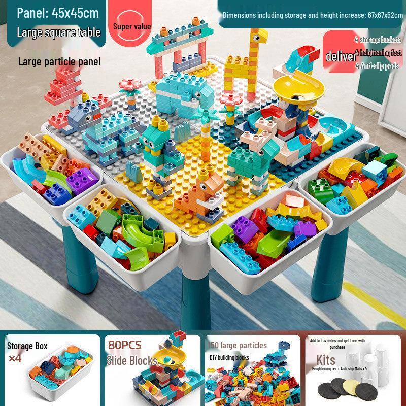 Children's Building Block Table: Educational Ball Track Puzzle Toy for Ages 3-6
