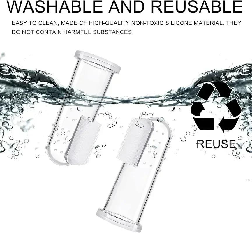 Super Soft Pet Finger Toothbrush Cat Dog Silica Gel Tooth Brush Bad Breath Tartar Teeth Care Tools Dog Cat Cleaning Pet Supplies