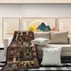 American Retro Blanket Flannel Elk Brown Bear Fury Soft Warm Sofa Blanket Bedroom Decoration Ins Style Home Furnishings