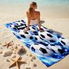 1PC Custom Name "Electric Soccer Balls" Beach Towel Highly Absorbent And Sand-Resistant Towel for Swimming, Pool, Yoga, And Travel Lightweight