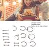 Nose Studs Set Stainless Steel Exquisite Different Shapes Safe Smoothing Polished Surfaces Nose Studs for Women