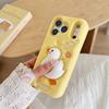 Squishy zum Kneten Stressabbau Niedliche Cartoon-Ente Silikon-Handyhülle Für iPhone 17 16 15 14 13 12 Pro Max Stoßfeste Hülle