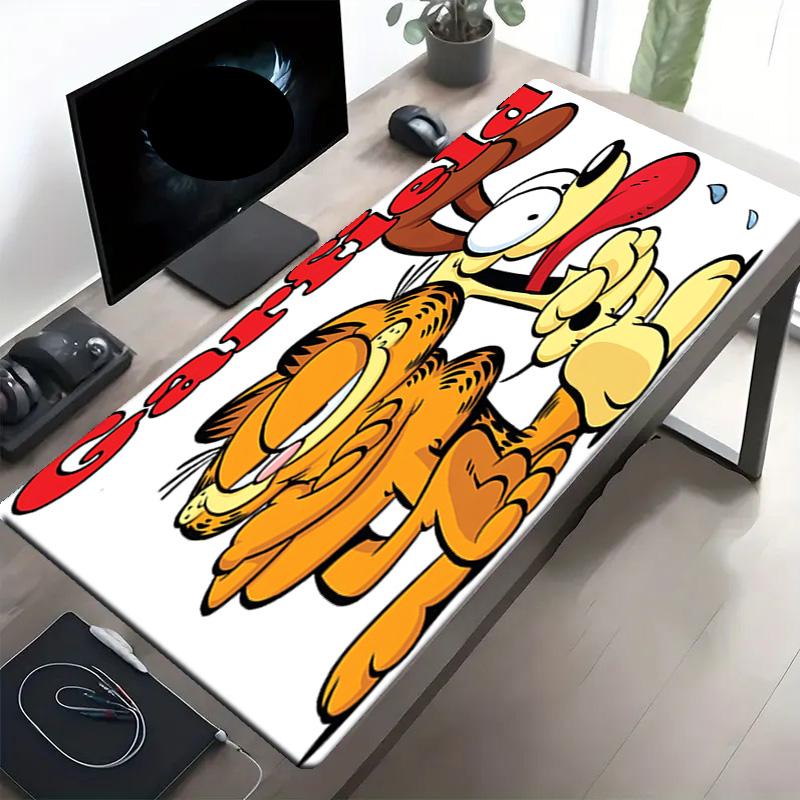 Garfield Print Mouse Pad, Anti‑Slip Desktop Keyboard Mat, for PC Laptop Gaming Working Daily Use, Cool Festival Surprise Gift
