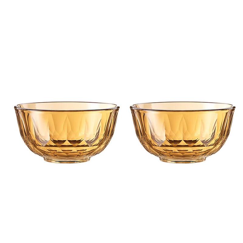LocknLock Crystal Amber Glass Food Container 2-Piece Set