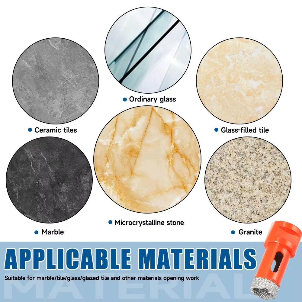 M14 Threaded Brazed Dry Drill Bit Hole Saw Cutter Durable Hole Opener Porcelain