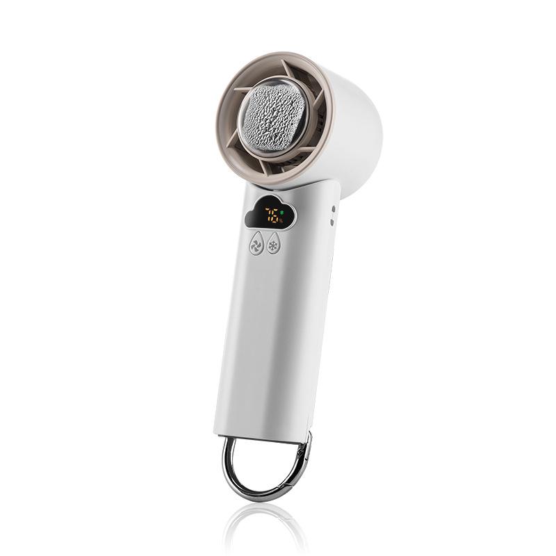 Portable Handheld Refrigeration Fan, 100-Speed Ice Cooling Mini Fan, USB Rechargeable Outdoor Pocket Fan