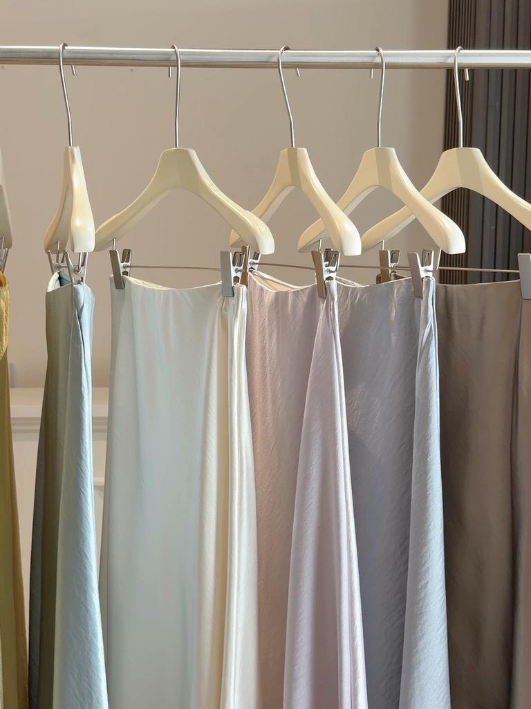 Schicker fließender Satin-Meerjungfrauenrock - Damen Frühling Schlankmachender Hüftbetonter Stil