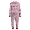 Set de pijama din flanelă cu imprimeu de Crăciun coordonat pentru familie, cu bluză cu mânecă lungă și pantaloni